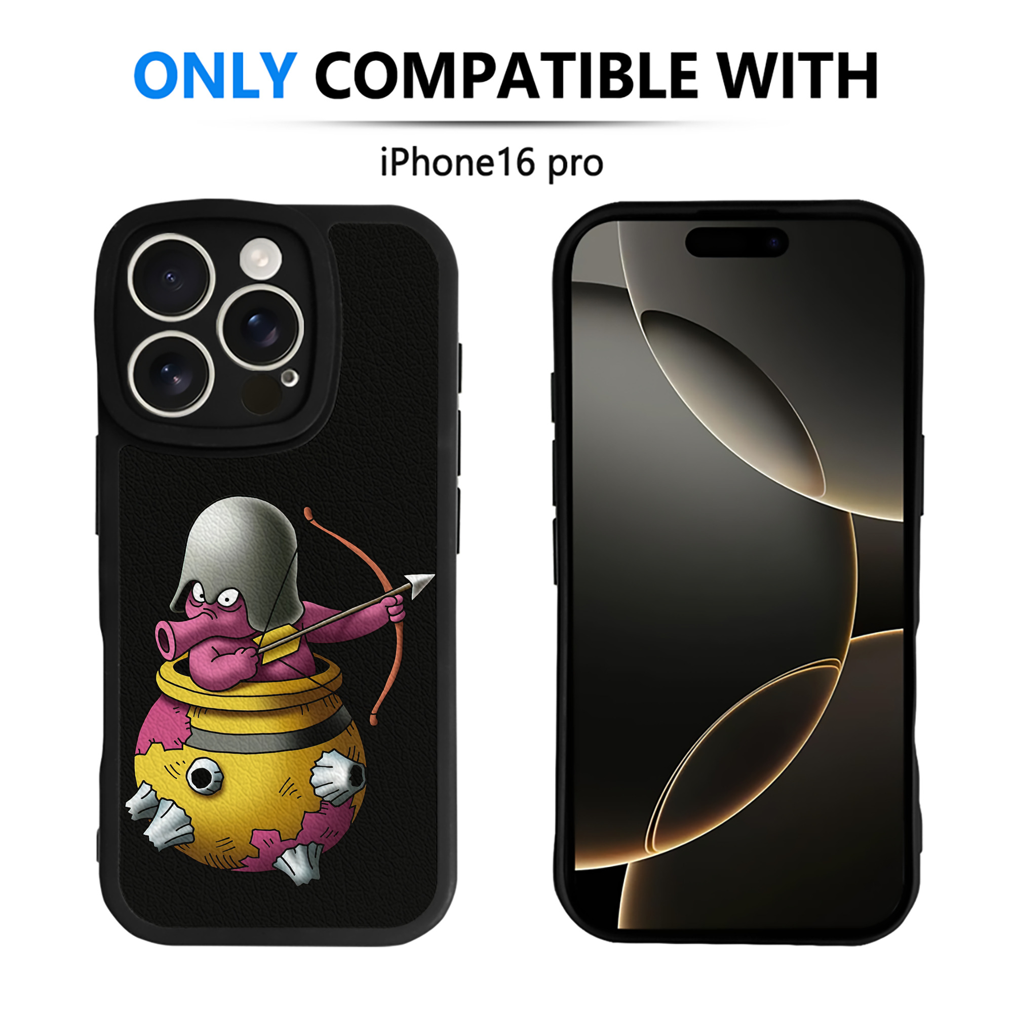 （画像用） ドラゴンクエスト Doragon Kuesuto Dragon Quest 【iPhone 16シリーズ対応】シリコンスマホケース（レザー調） 材質：シリコン